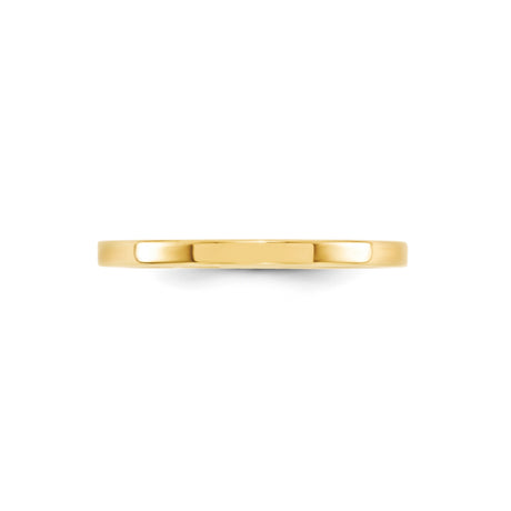 10k Yellow Gold Flat, Comfort Fit wedding band ring alternate angle