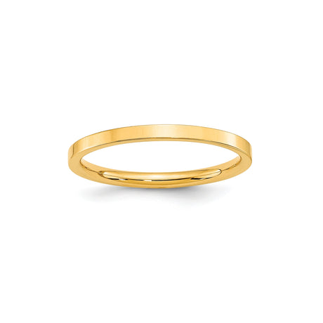 10k Yellow Gold Flat, Comfort Fit wedding band ring