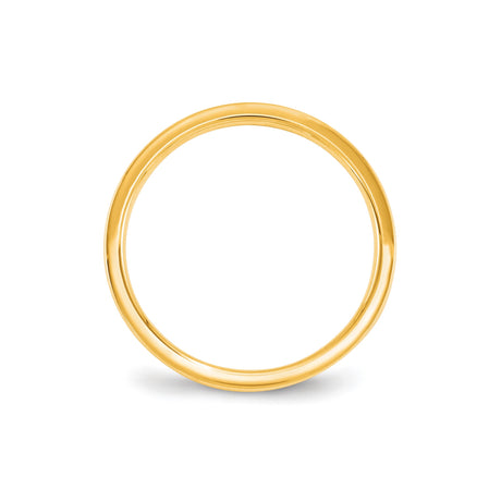 10k Yellow Gold Flat, Comfort Fit wedding band ring alternate angle