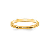 10k Yellow Gold Flat, Comfort Fit wedding band ring