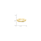 10k Yellow Gold Flat, Comfort Fit wedding band ring shown for scale