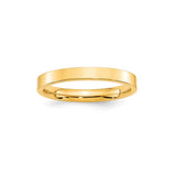 10k Yellow Gold Flat, Comfort Fit wedding band ring