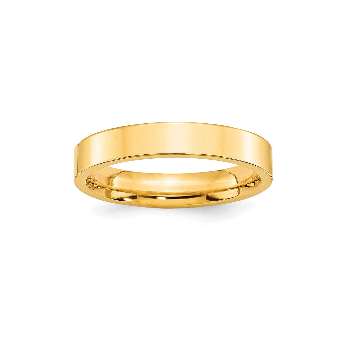 10k Yellow Gold Flat, Comfort Fit wedding band ring