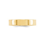 10k Yellow Gold Flat, Comfort Fit wedding band ring alternate angle