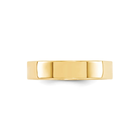 10k Yellow Gold Flat, Comfort Fit wedding band ring alternate angle