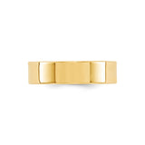 10k Yellow Gold Flat, Comfort Fit wedding band ring alternate angle