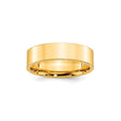 10k Yellow Gold Flat, Comfort Fit wedding band ring