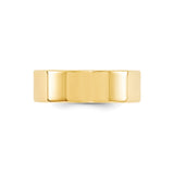 10k Yellow Gold Flat, Comfort Fit wedding band ring alternate angle
