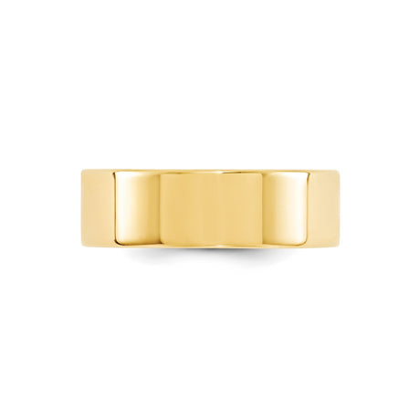 10k Yellow Gold Flat, Comfort Fit wedding band ring alternate angle