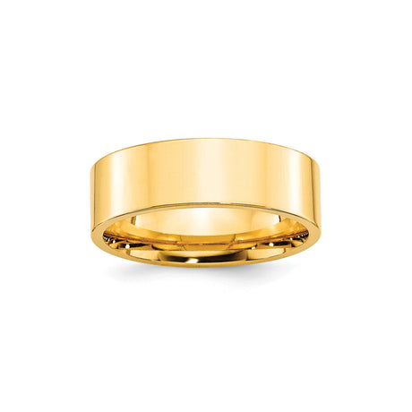 10k Yellow Gold Flat, Comfort Fit wedding band ring