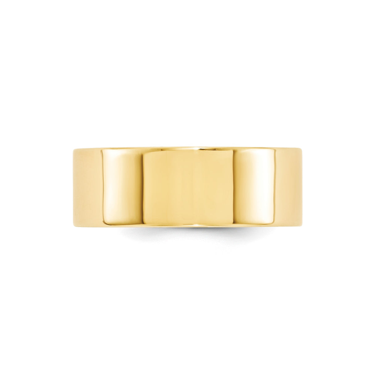 10k Yellow Gold Flat, Comfort Fit wedding band ring alternate angle
