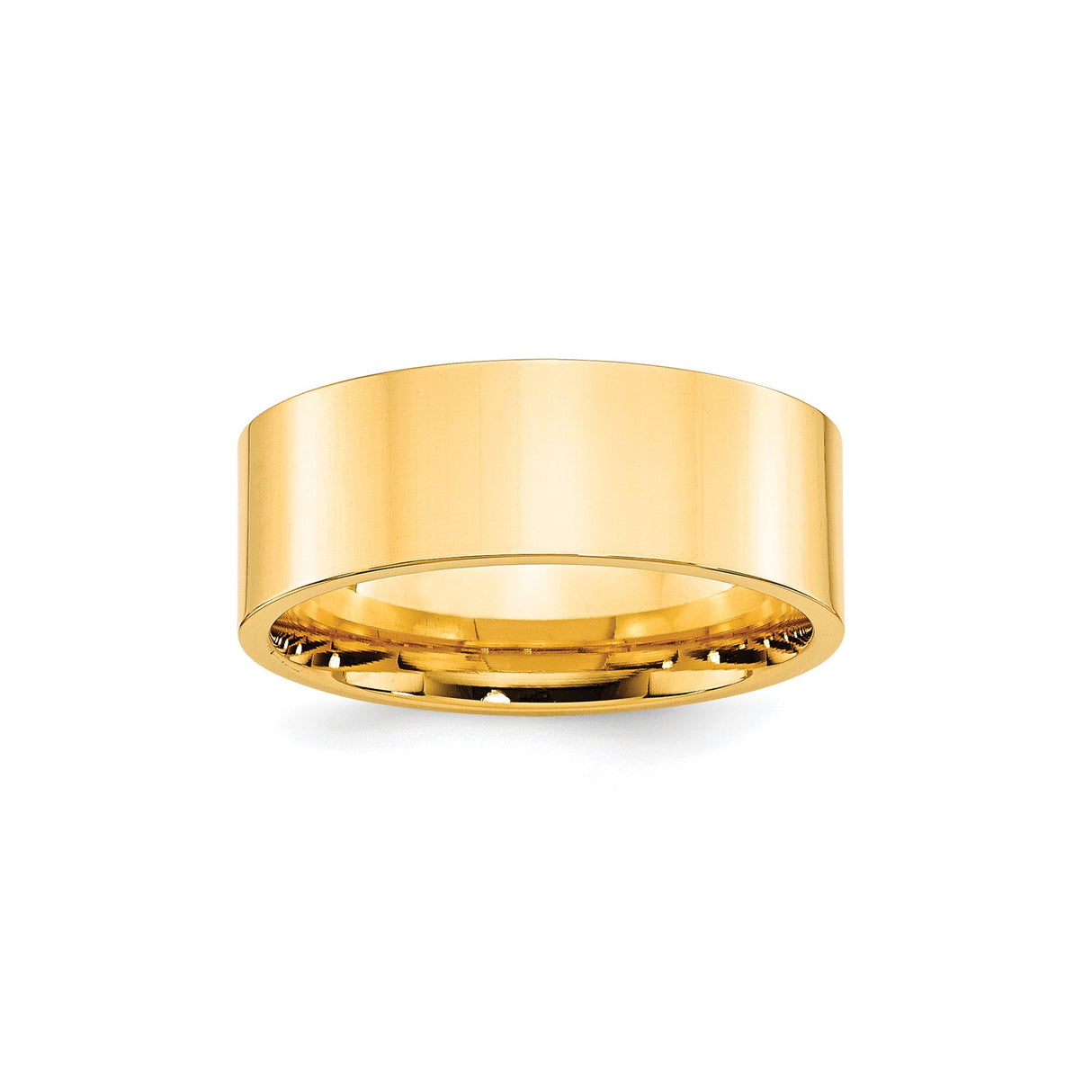 10k Yellow Gold Flat, Comfort Fit wedding band ring