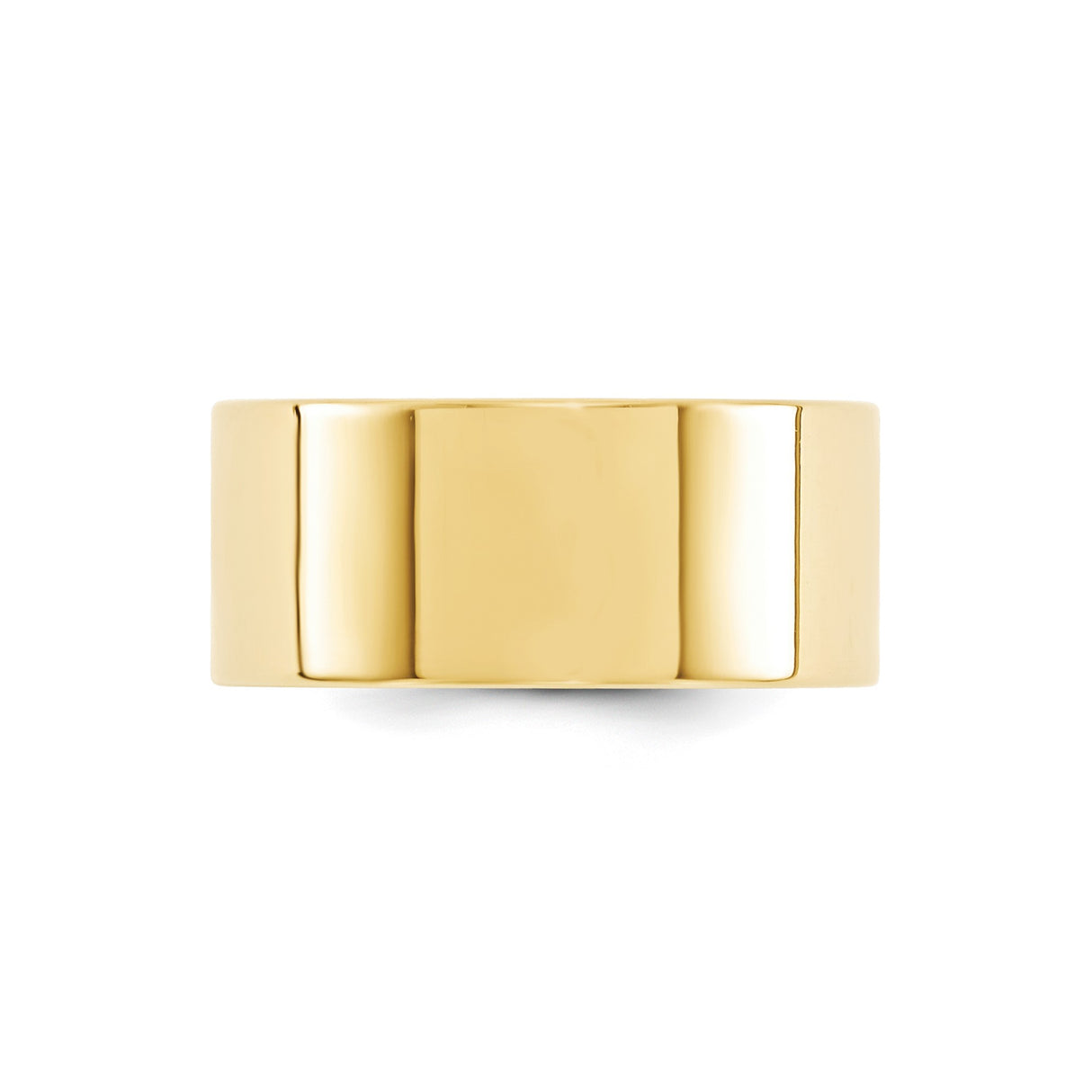 10k Yellow Gold Flat, Comfort Fit wedding band ring alternate angle