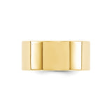 10k Yellow Gold Flat, Comfort Fit wedding band ring alternate angle