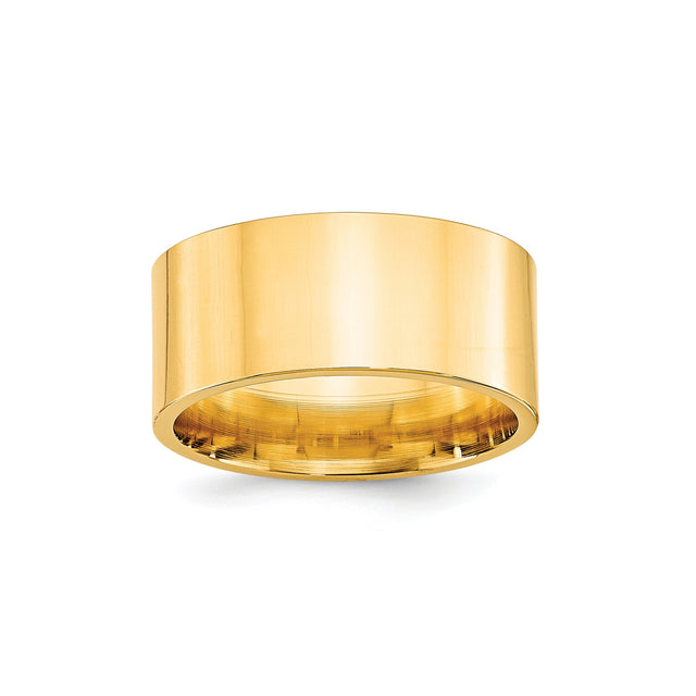 10k Yellow Gold Flat, Comfort Fit wedding band ring