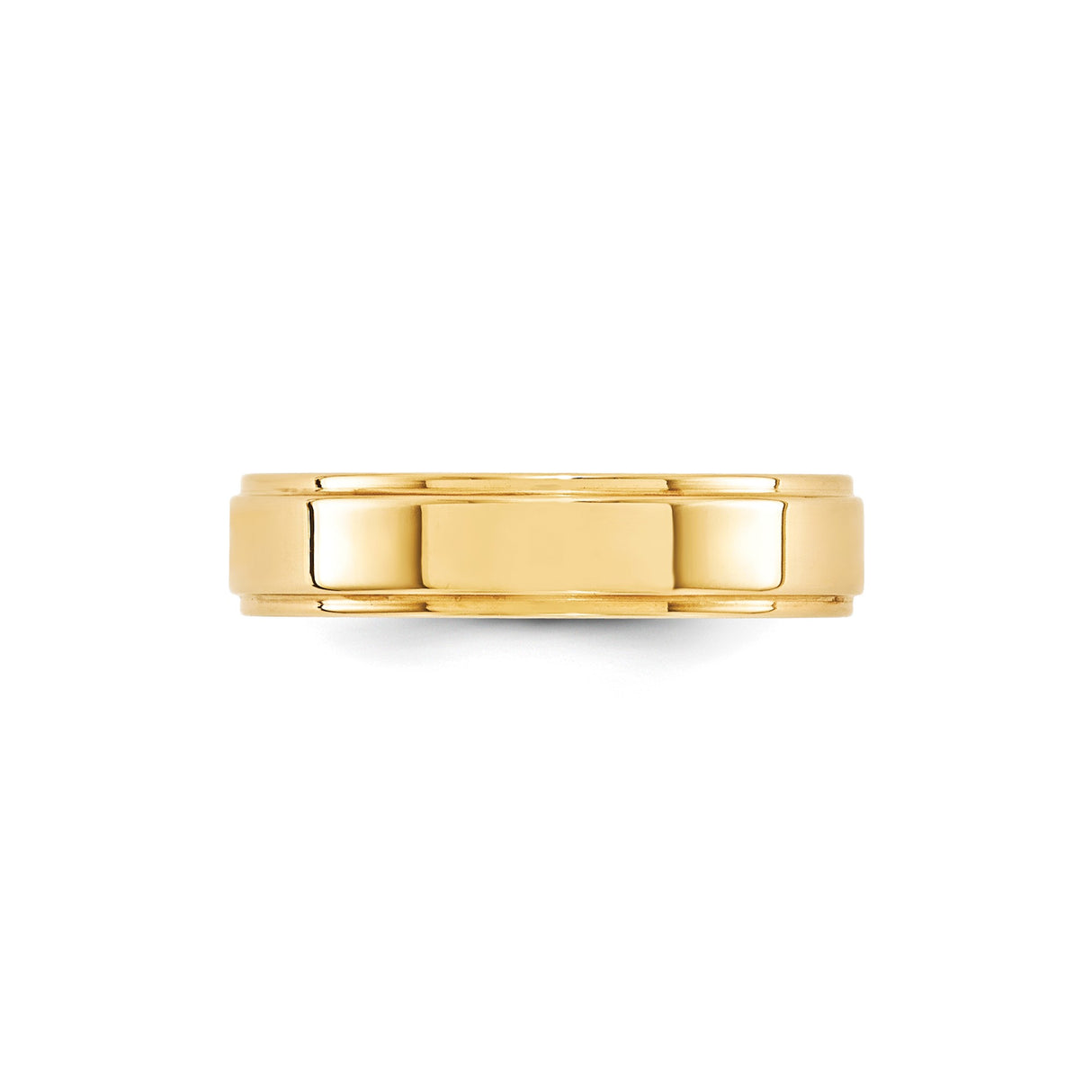 10k Yellow Gold Flat wedding band ring alternate angle