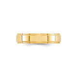 10k Yellow Gold Flat wedding band ring alternate angle