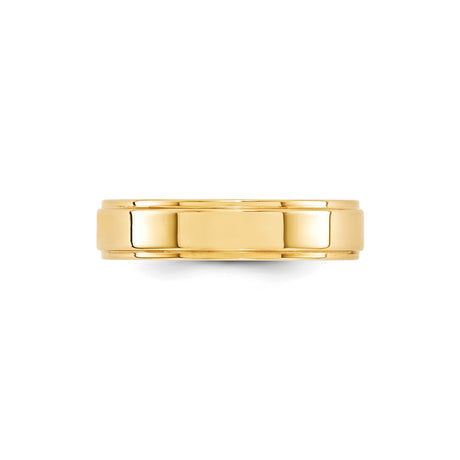 10k Yellow Gold Flat wedding band ring alternate angle