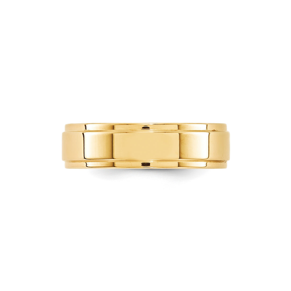 10k Yellow Gold Flat wedding band ring alternate angle