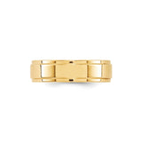 10k Yellow Gold Flat wedding band ring alternate angle