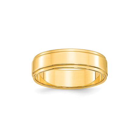 10k Yellow Gold Flat wedding band ring