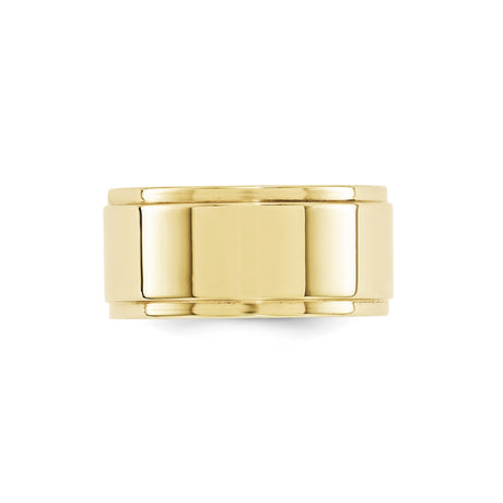 10k Yellow Gold Flat wedding band ring alternate angle