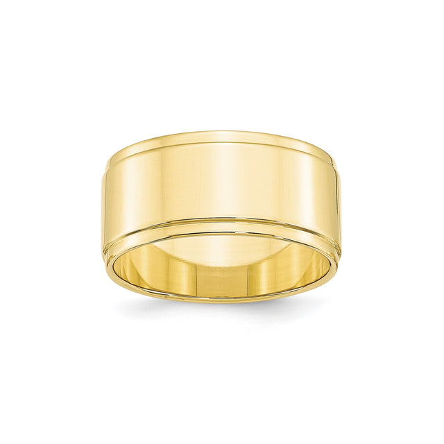 10k Yellow Gold Flat wedding band ring
