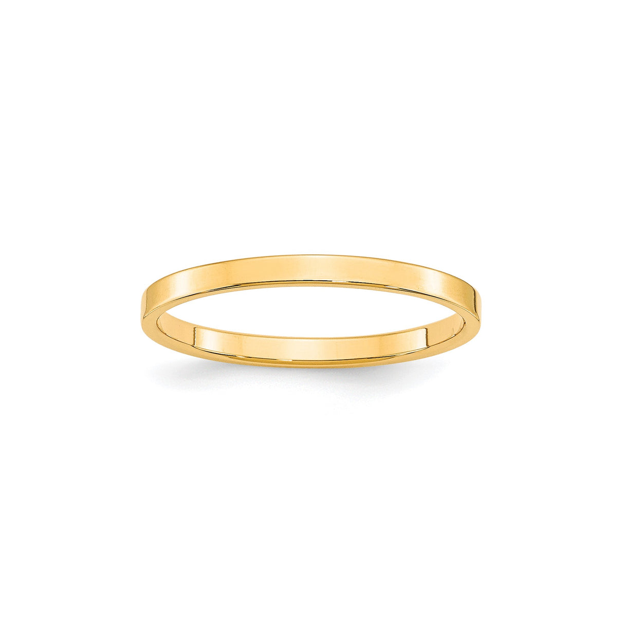 10k Yellow Gold Flat, Lightweight wedding band ring