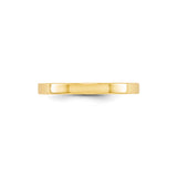 10k Yellow Gold Flat, Lightweight wedding band ring alternate angle