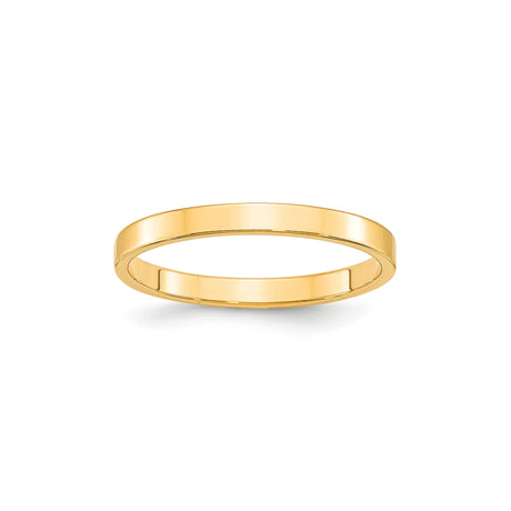 10k Yellow Gold Flat, Lightweight wedding band ring