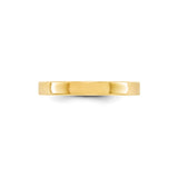 10k Yellow Gold Flat, Lightweight wedding band ring alternate angle