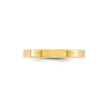 10k Yellow Gold Flat, Lightweight wedding band ring alternate angle