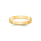 10k Yellow Gold Flat, Lightweight wedding band ring
