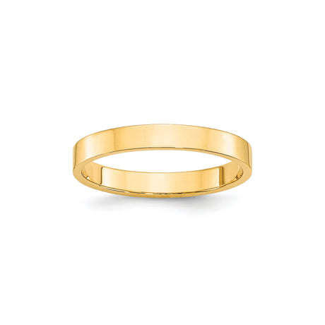 10k Yellow Gold Flat, Lightweight wedding band ring
