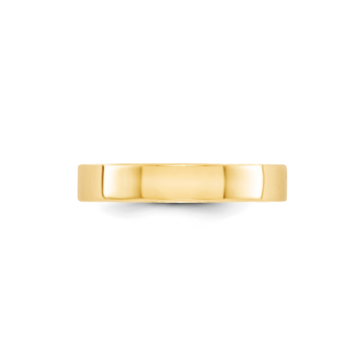 10k Yellow Gold Flat, Lightweight wedding band ring alternate angle