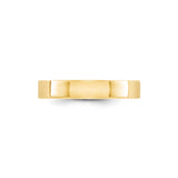 10k Yellow Gold Flat, Lightweight wedding band ring alternate angle