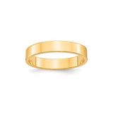 10k Yellow Gold Flat, Lightweight wedding band ring