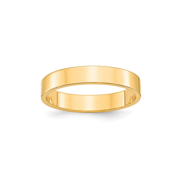 10k Yellow Gold Flat, Lightweight wedding band ring