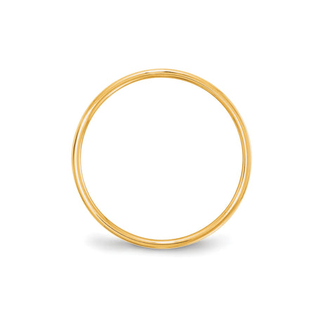 10k Yellow Gold Flat, Lightweight wedding band ring alternate angle