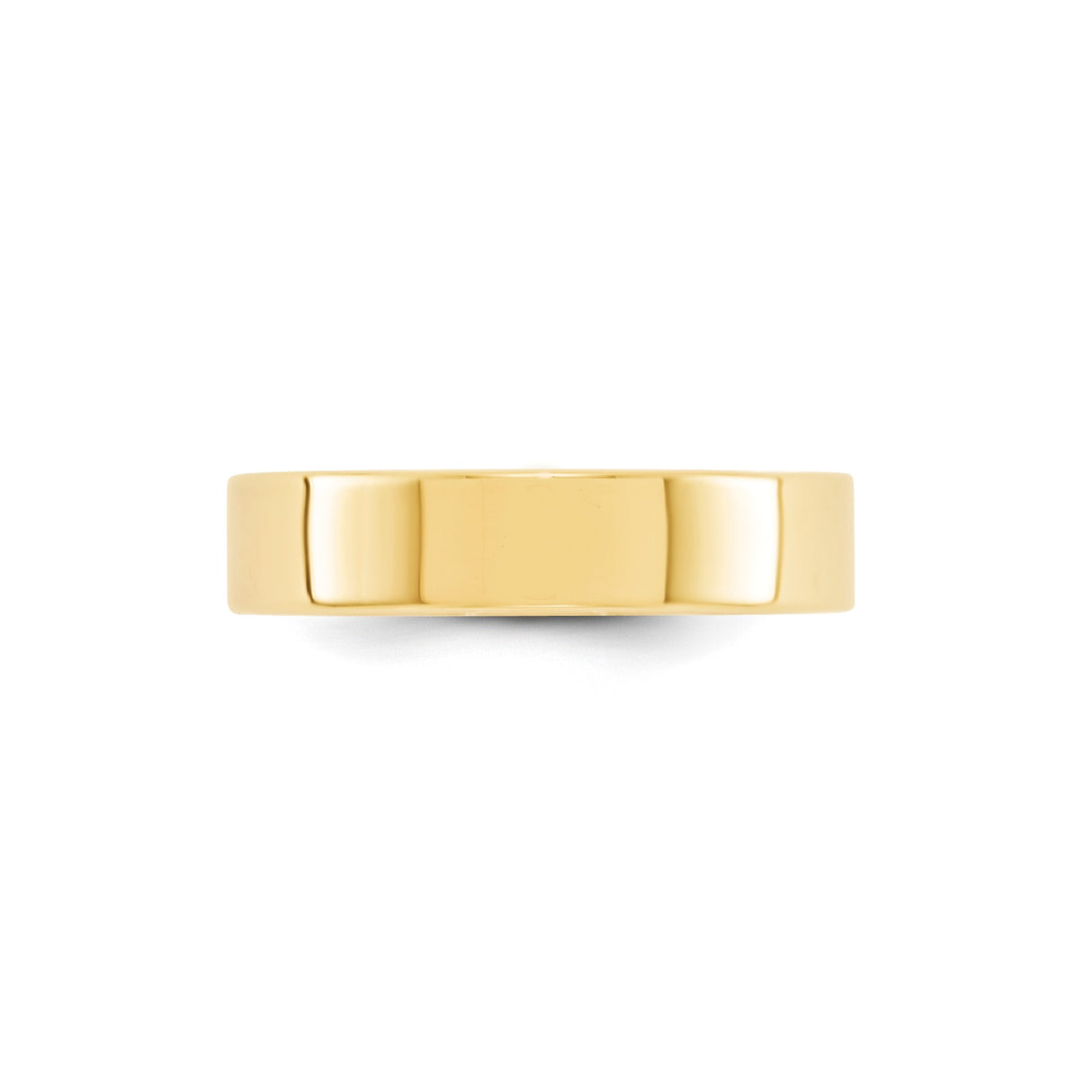 10k Yellow Gold Flat, Lightweight wedding band ring detail view