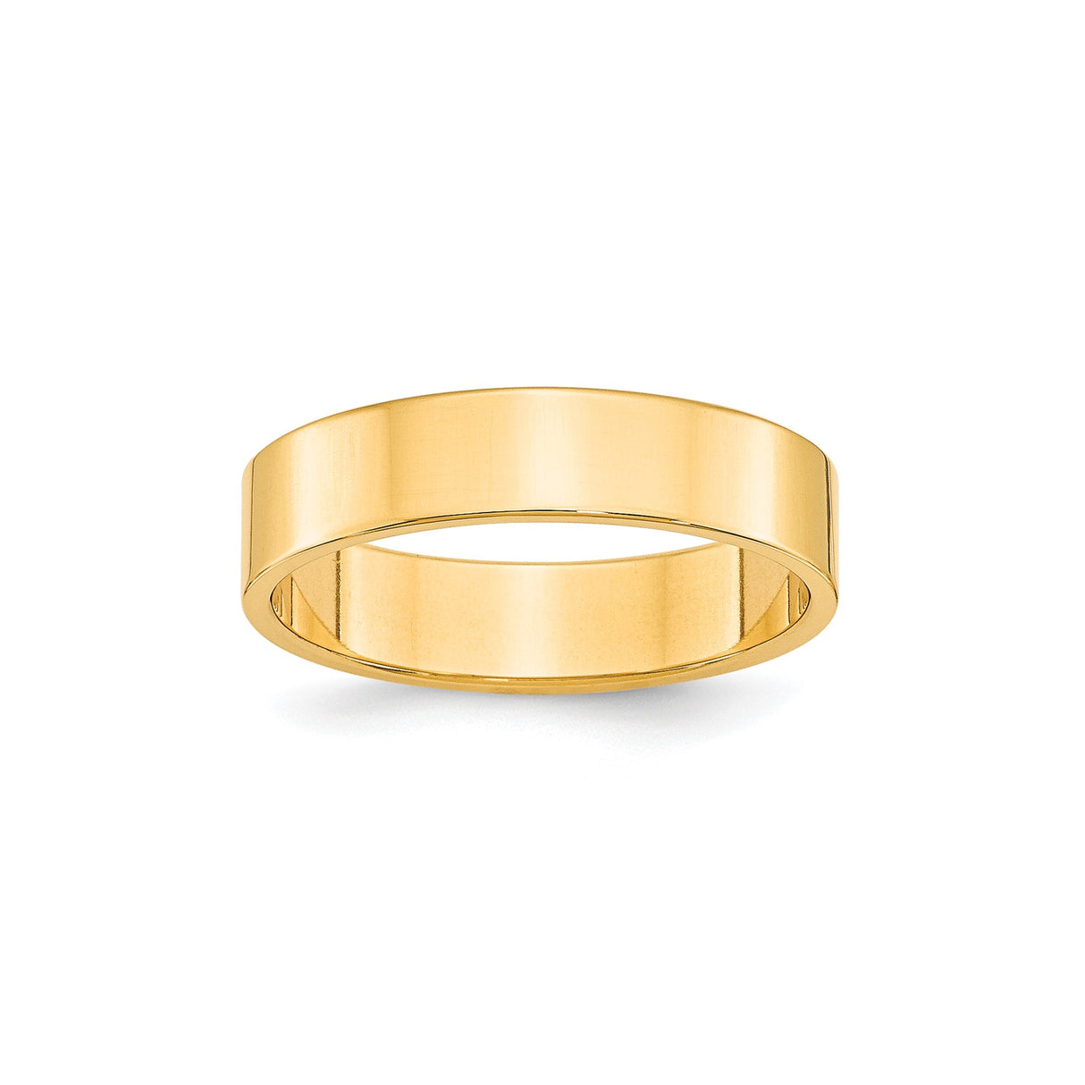 10k Yellow Gold Flat, Lightweight wedding band ring