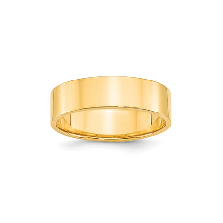 10k Yellow Gold Flat, Lightweight wedding band ring