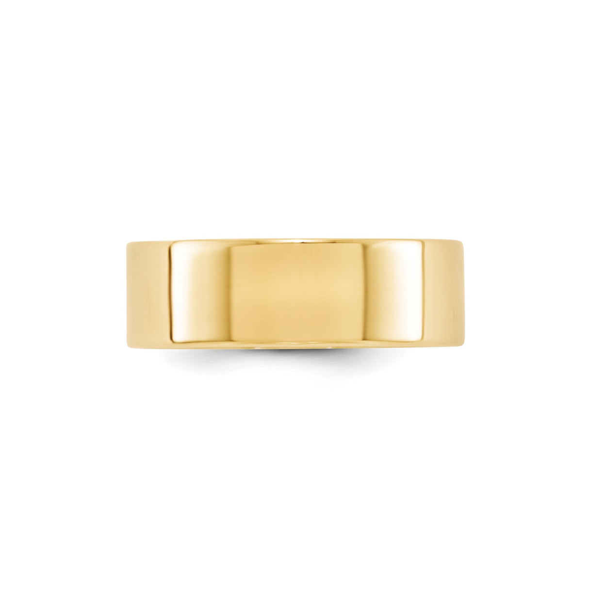 10k Yellow Gold Flat, Lightweight wedding band ring alternate angle