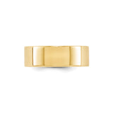 10k Yellow Gold Flat, Lightweight wedding band ring alternate angle