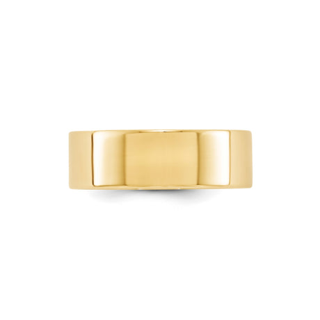 10k Yellow Gold Flat, Lightweight wedding band ring alternate angle
