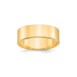 10k Yellow Gold Flat, Lightweight wedding band ring