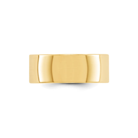 10k Yellow Gold Flat, Lightweight wedding band ring alternate angle