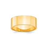 10k Yellow Gold Flat, Lightweight wedding band ring
