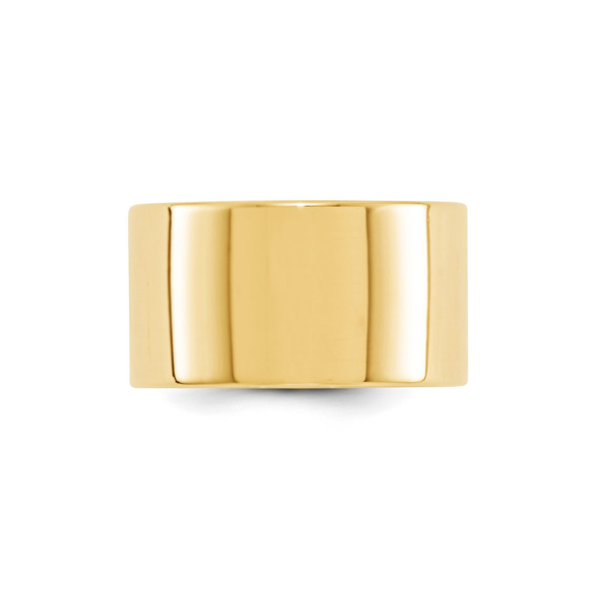 10k Yellow Gold Flat, Lightweight wedding band ring alternate angle
