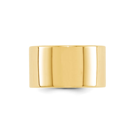 10k Yellow Gold Flat, Lightweight wedding band ring alternate angle